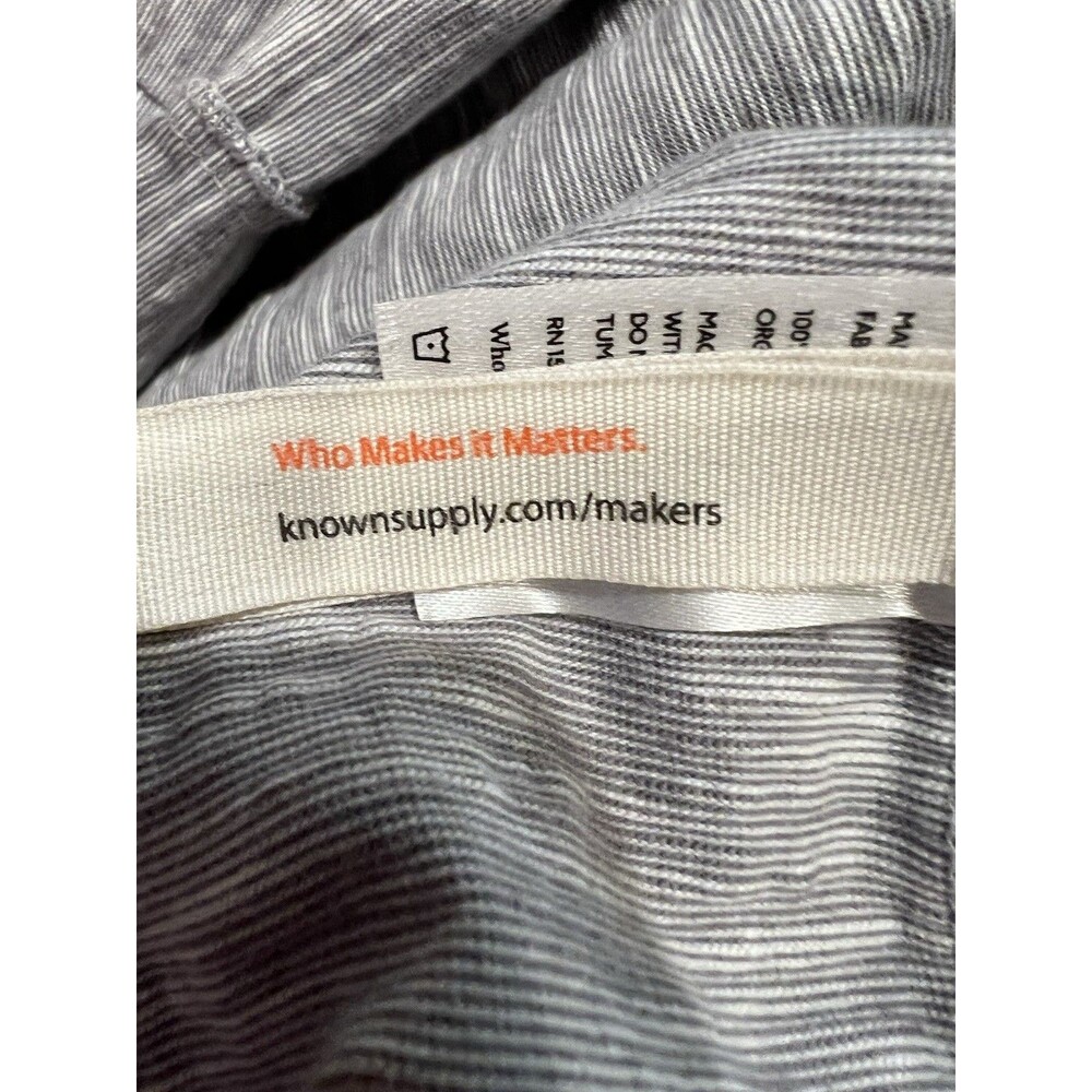 Natural By Known Supply Gray Organic Cotton Dress Size Medium - Picture 10 of 11